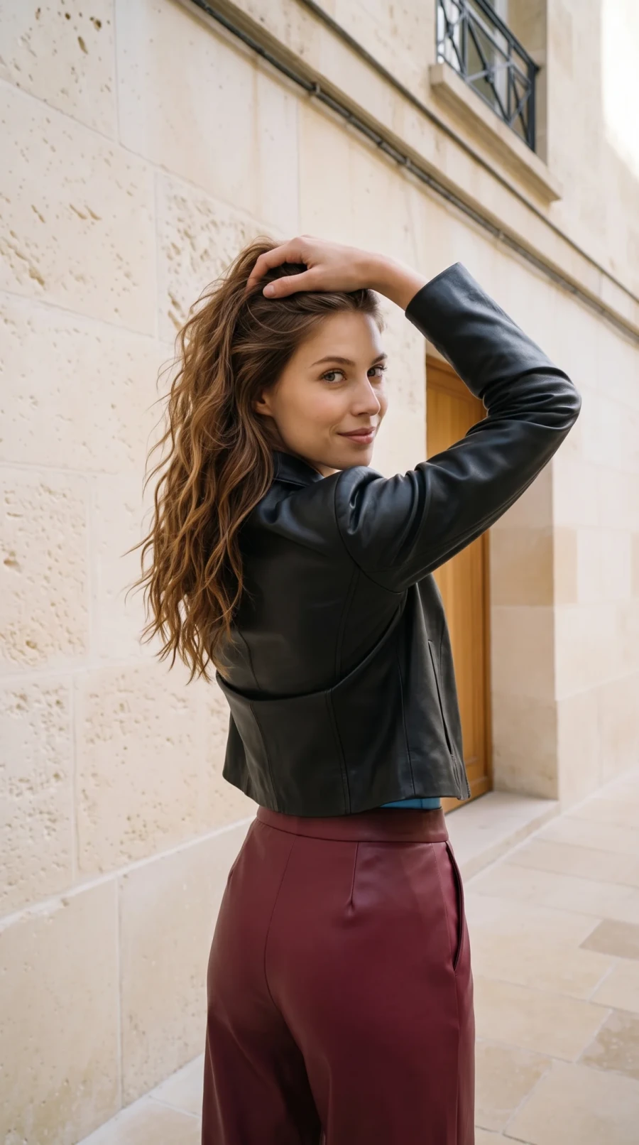 Sky Blue & Burgundy Leather - Image 18