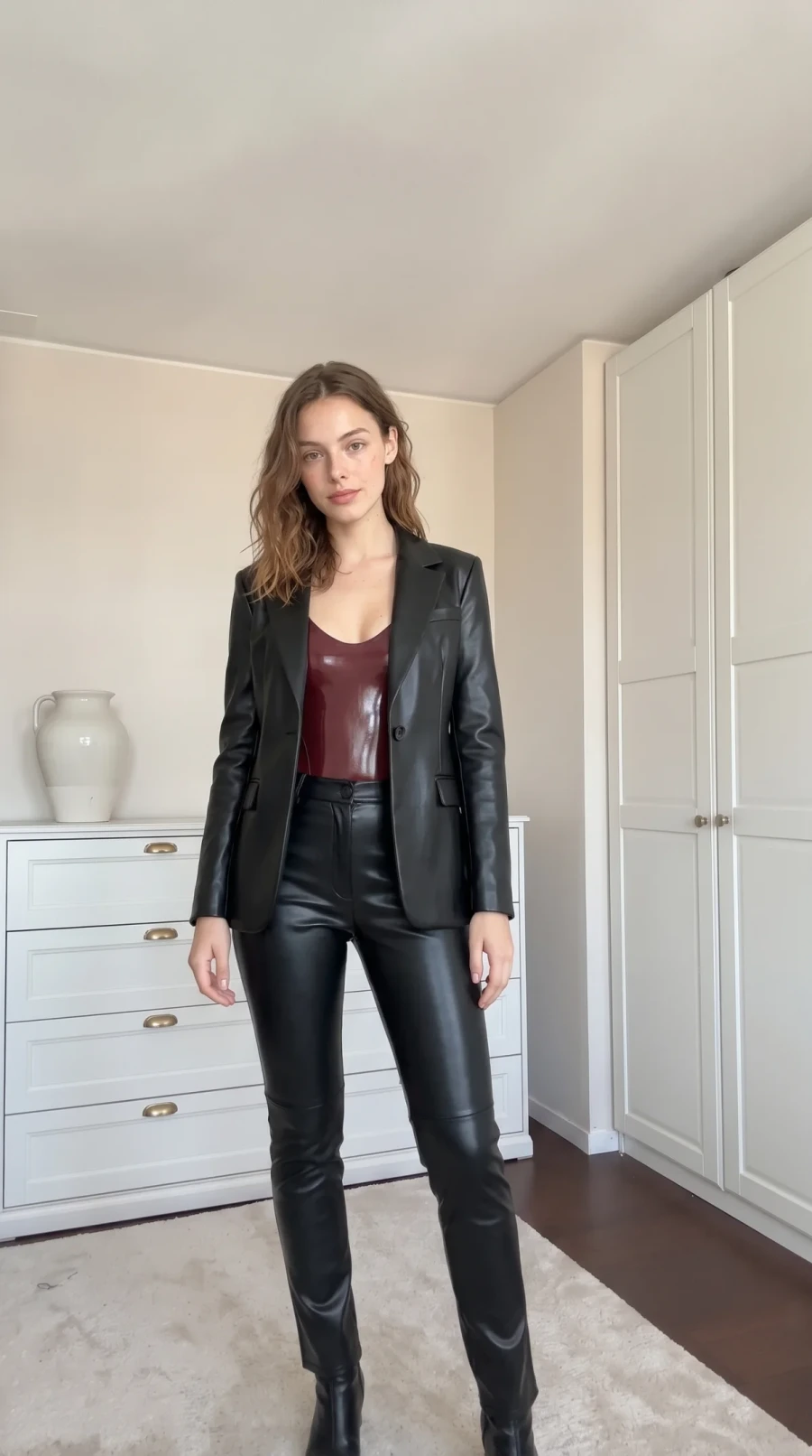 Dark Red & Black Leather - Image 12